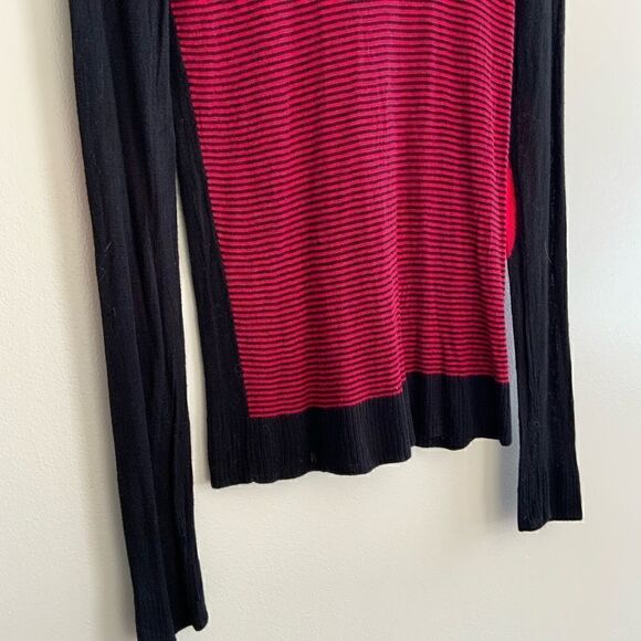 Kenzie Black and Red striped Lite Weight Sweater - Picture 14 of 15